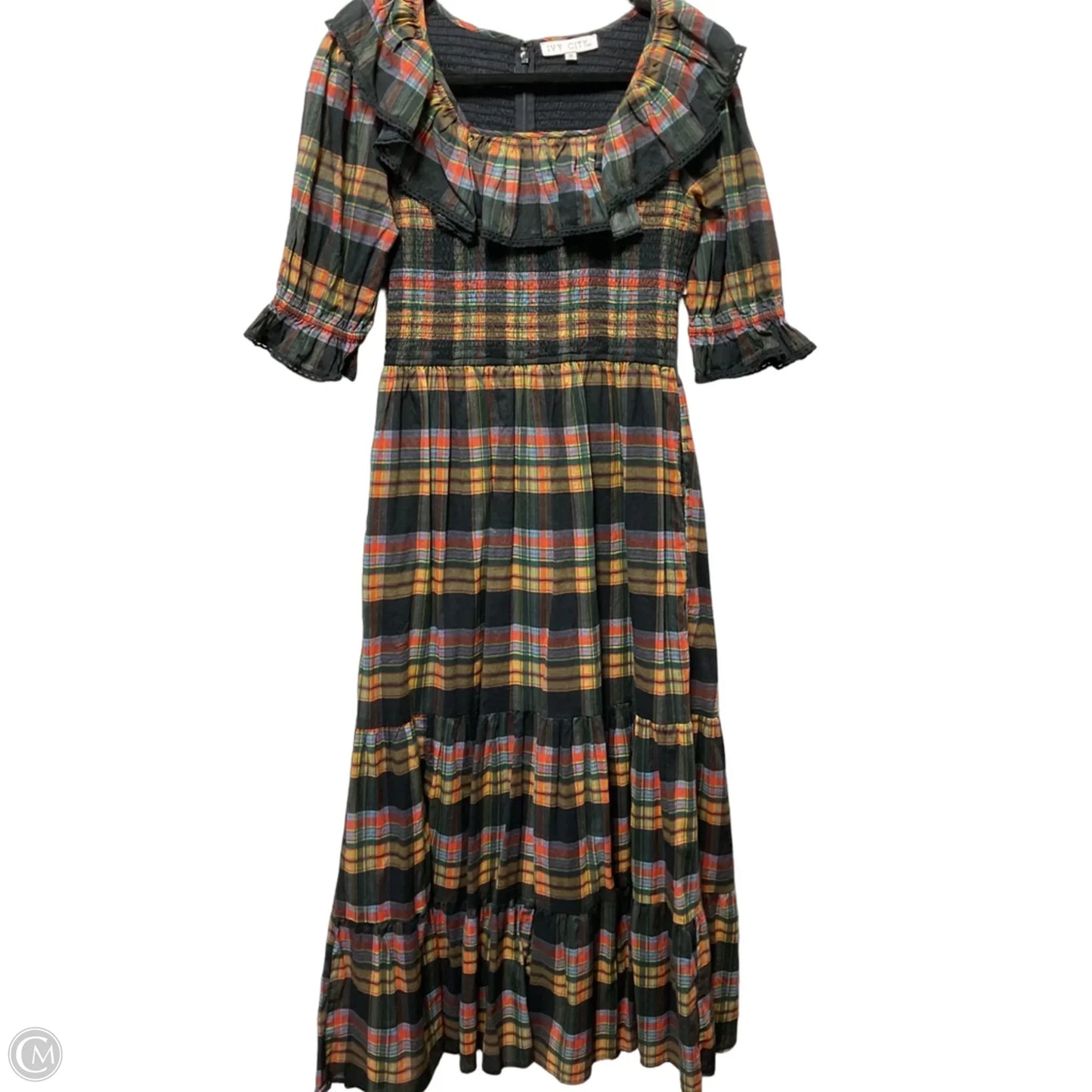 Dress Casual Maxi By Ivy City In Plaid Pattern, Size: M
