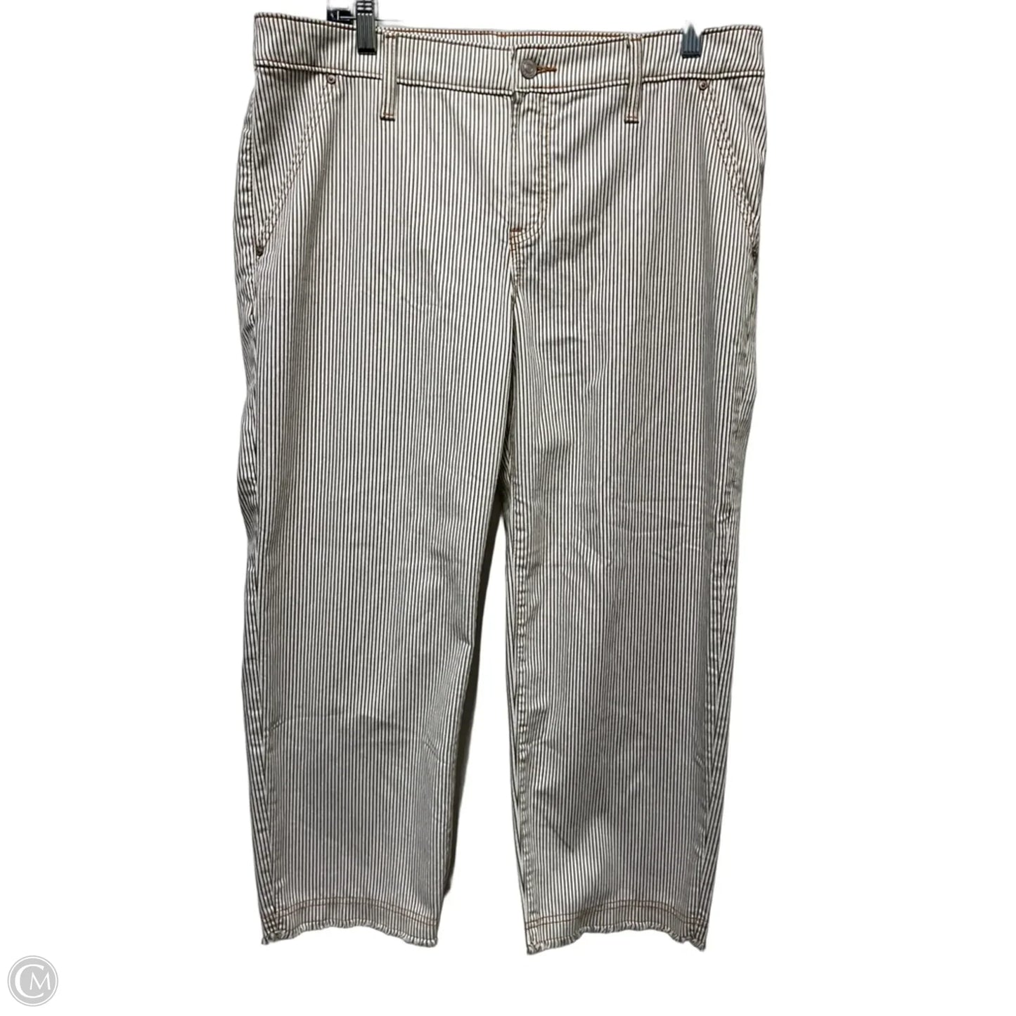 Jeans Cropped By Chicos In Striped Pattern, Size: 12p