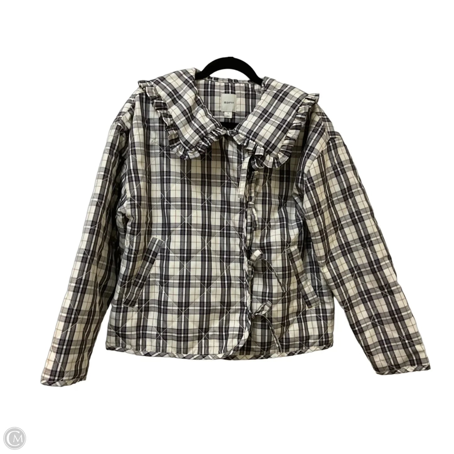 Jacket Puffer & Quilted By Maeve In Plaid Pattern, Size: S