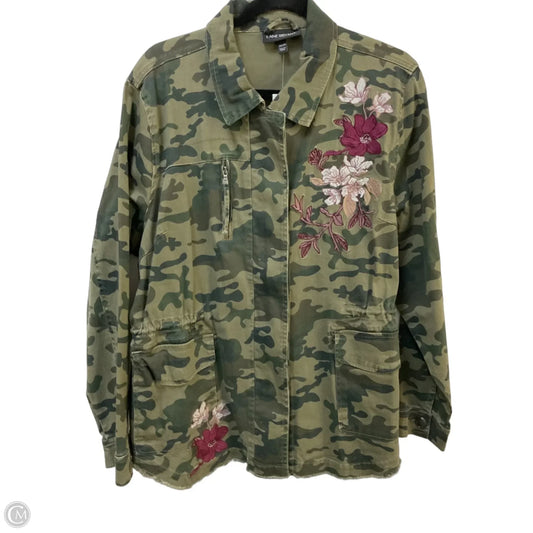 Jacket Denim By Lane Bryant In Camouflage Print, Size: Xxl