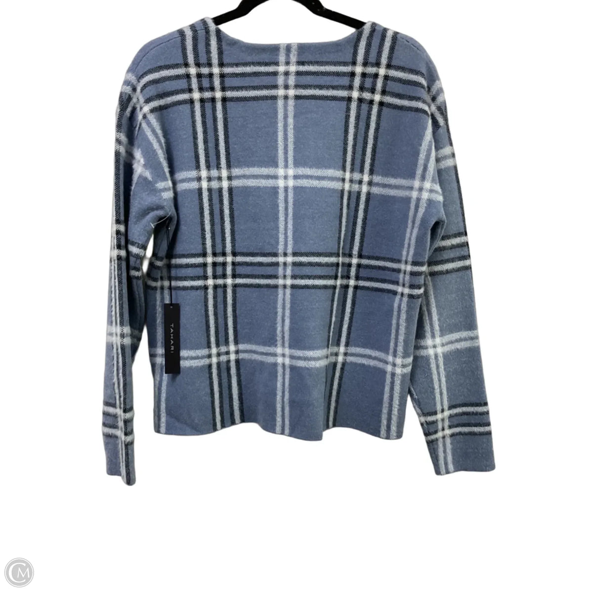 Sweater By Tahari In Plaid Pattern, Size: M