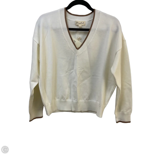 Sweater By Marled In Cream & Tan, Size: L