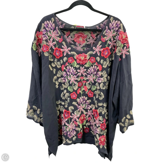Blouse Designer By Johnny Was In Floral Print, Size: 2x