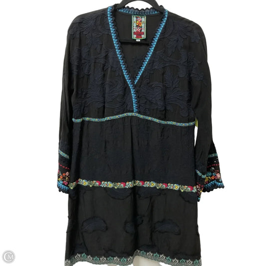 Dress Designer By Johnny Was In Black & Blue, Size: M