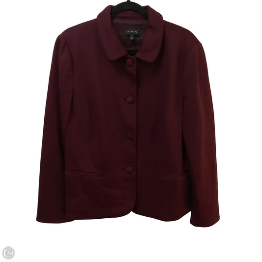 Blazer By Talbots In Maroon, Size: 18