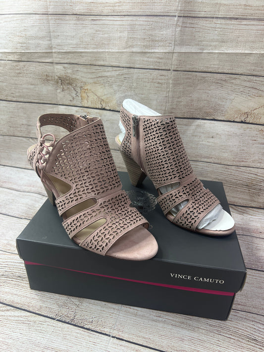 Pink Sandals Heels Block Vince Camuto, Size 9