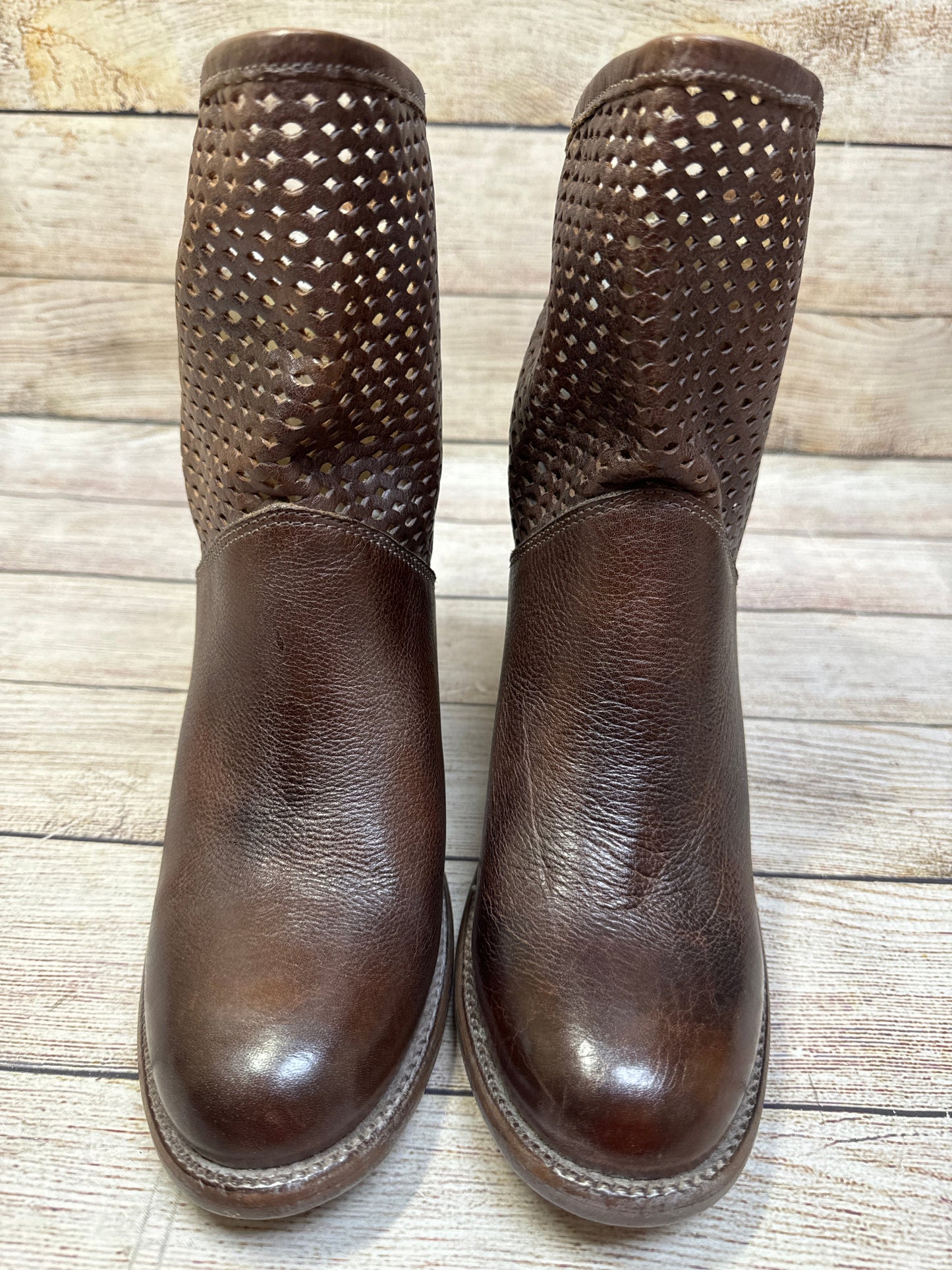 Boots Leather By Bed Stu In Brown, Size: 8.5