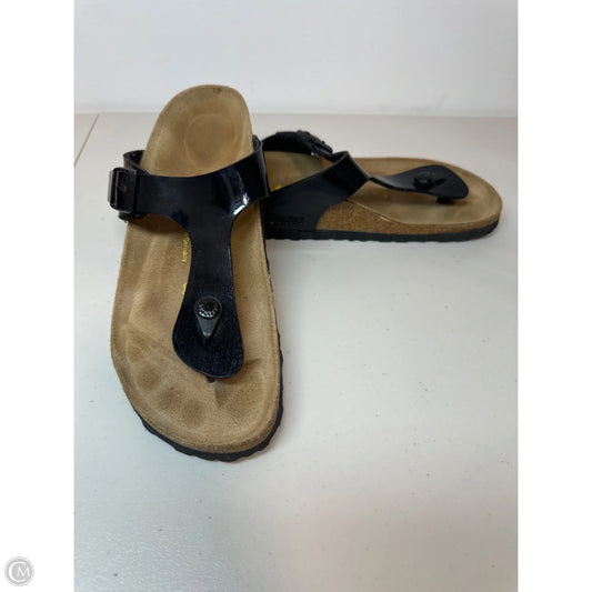 Sandals Flats By Birkenstock In Black, Size: 11