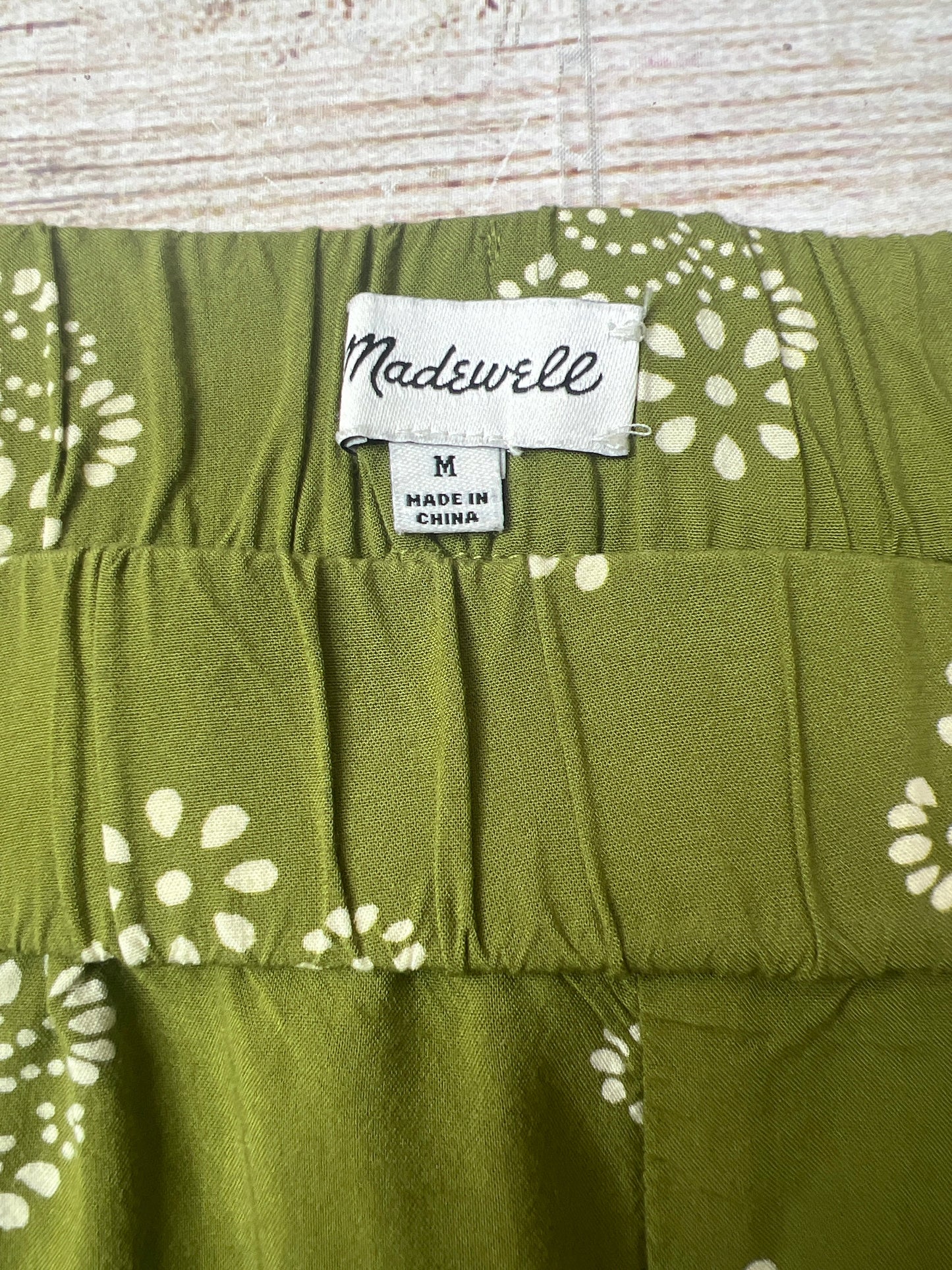 Green White Shorts Madewell, Size M