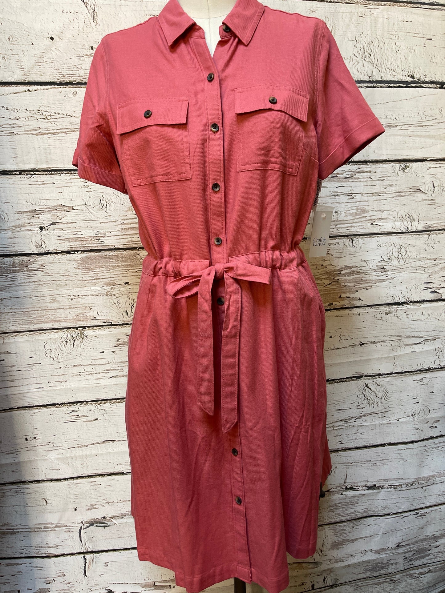 Dress Casual Midi By Croft And Barrow In Coral, Size: S