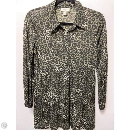 Top Long Sleeve By Style And Company In Animal Print, Size: S