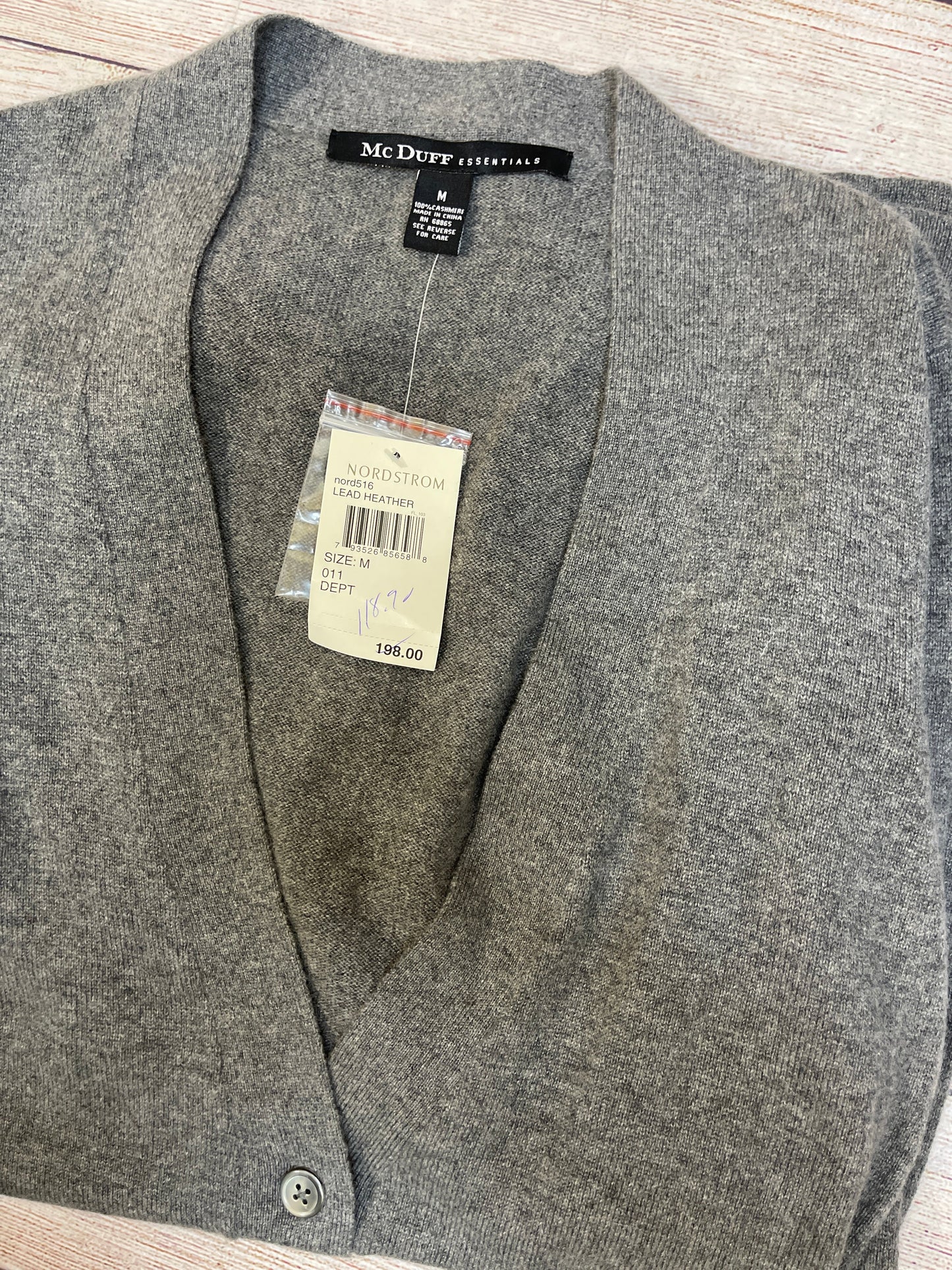 Sweater Cardigan Cashmere By Cmc In Grey, Size: M