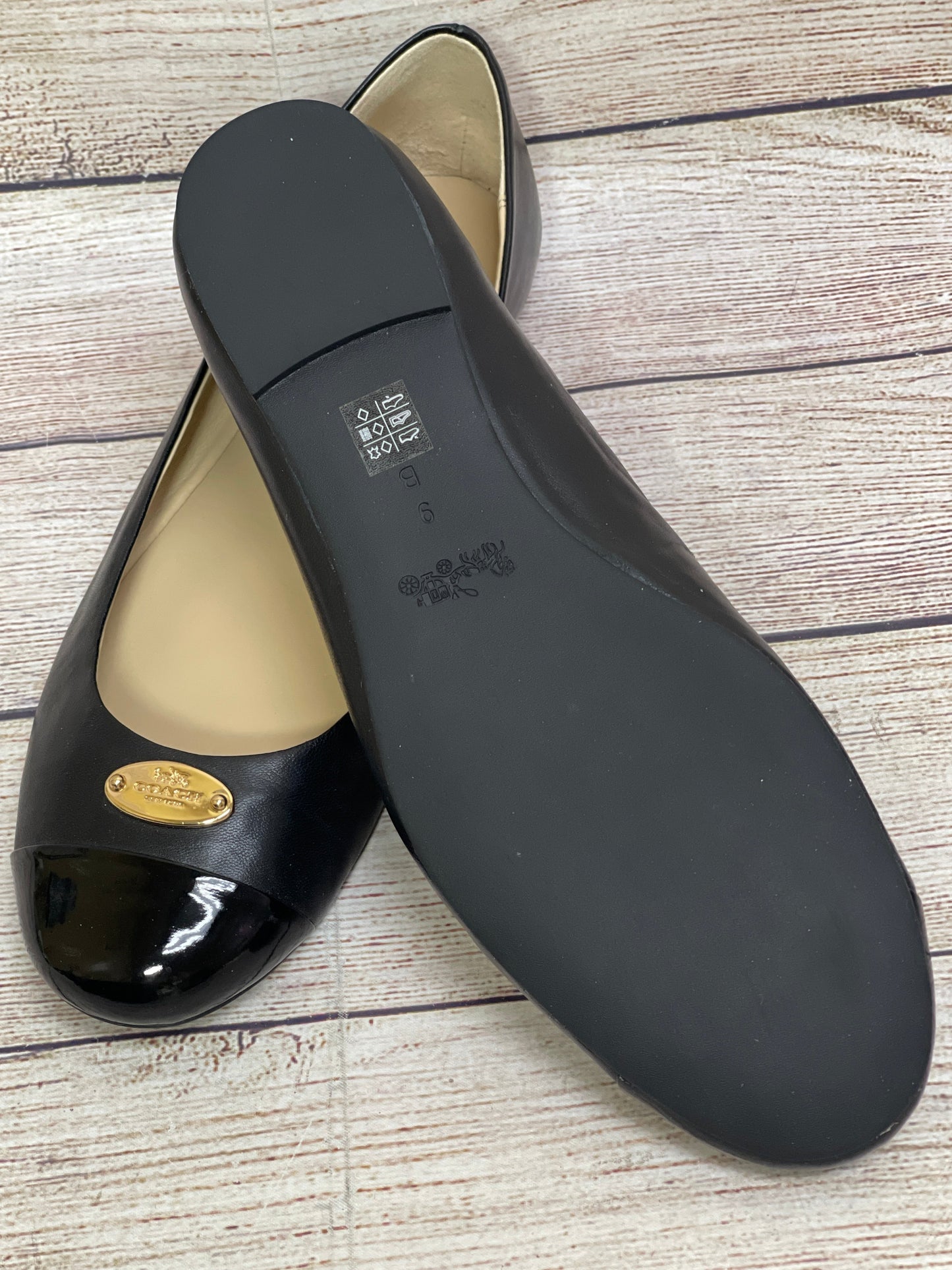 Shoes Flats By Coach In Black, Size: 9