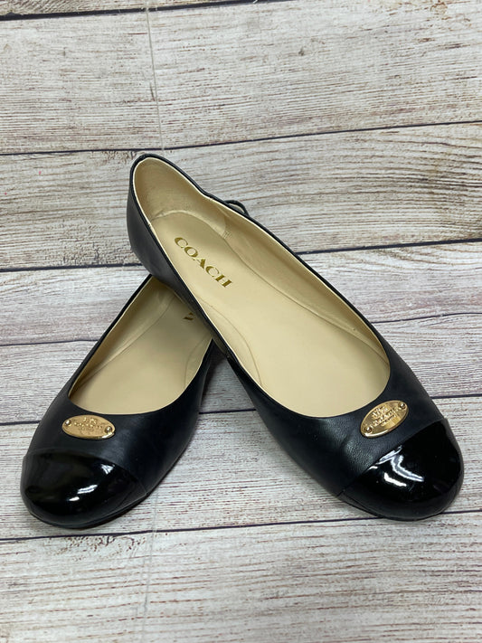 Shoes Flats By Coach In Black, Size: 9