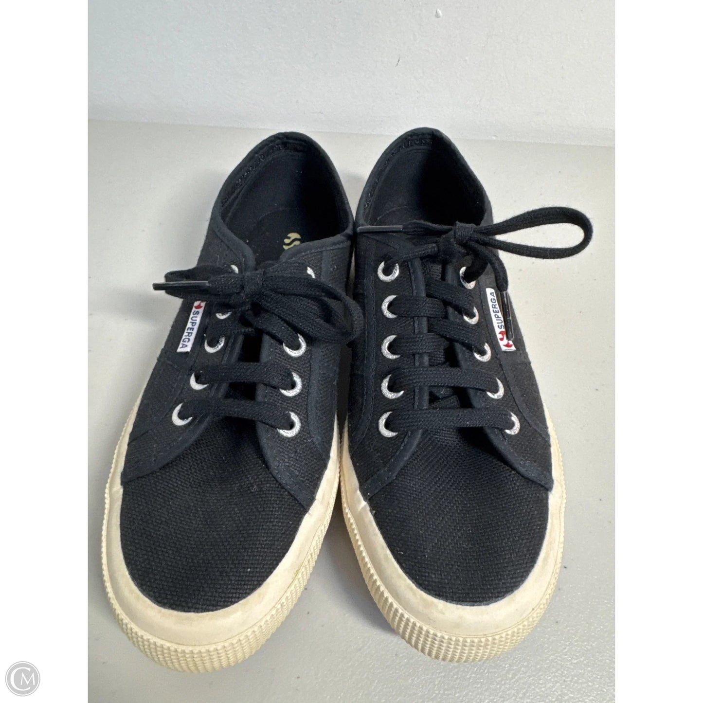 Shoes Sneakers By Superga In Black, Size: 6.5