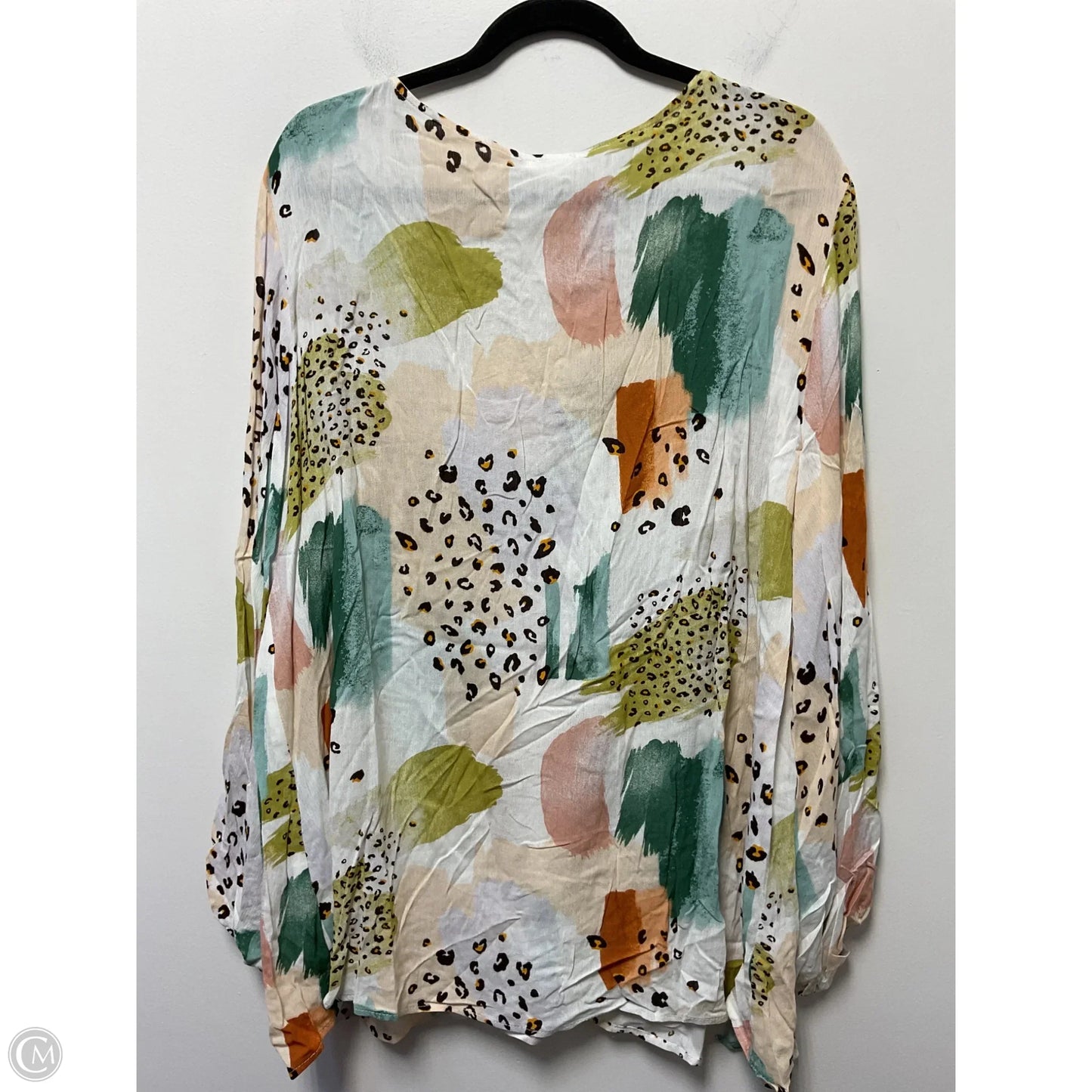 Top Long Sleeve By Oddi In Multi-colored, Size: 1x