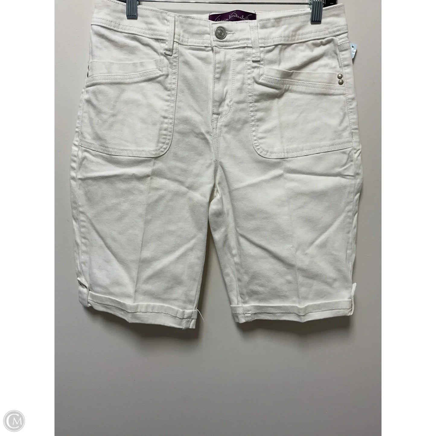 Shorts By Gloria Vanderbilt In White Denim, Size: 6