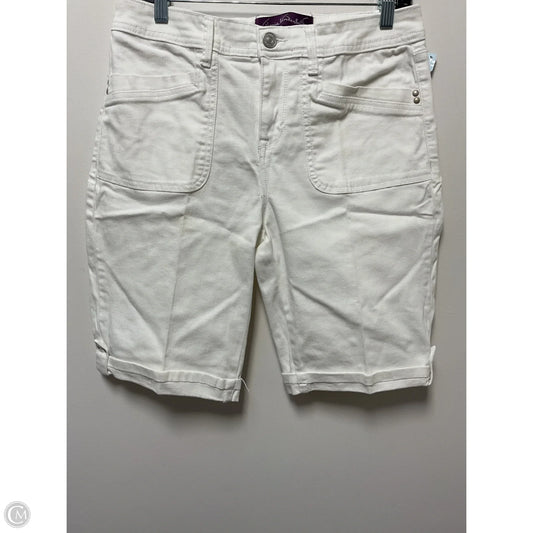 Shorts By Gloria Vanderbilt In White Denim, Size: 6