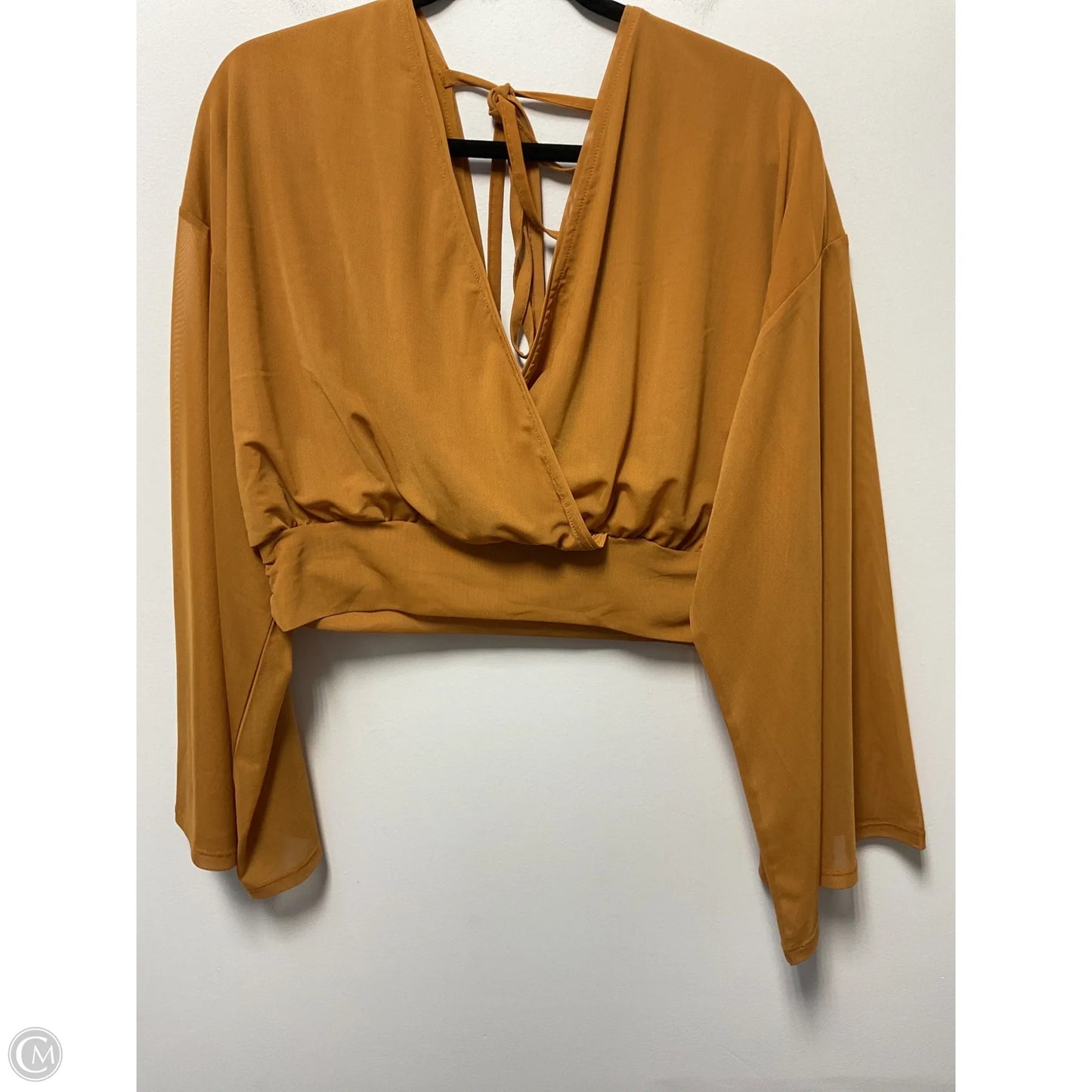 Top Long Sleeve By Free People In Gold, Size: M