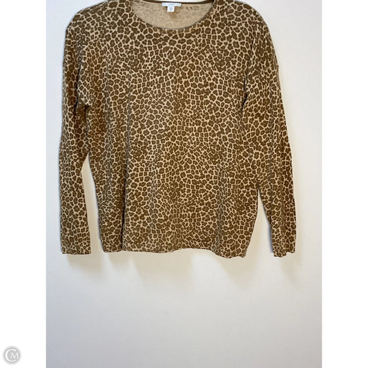 Top Long Sleeve By J. Jill In Animal Print, Size: Xsp