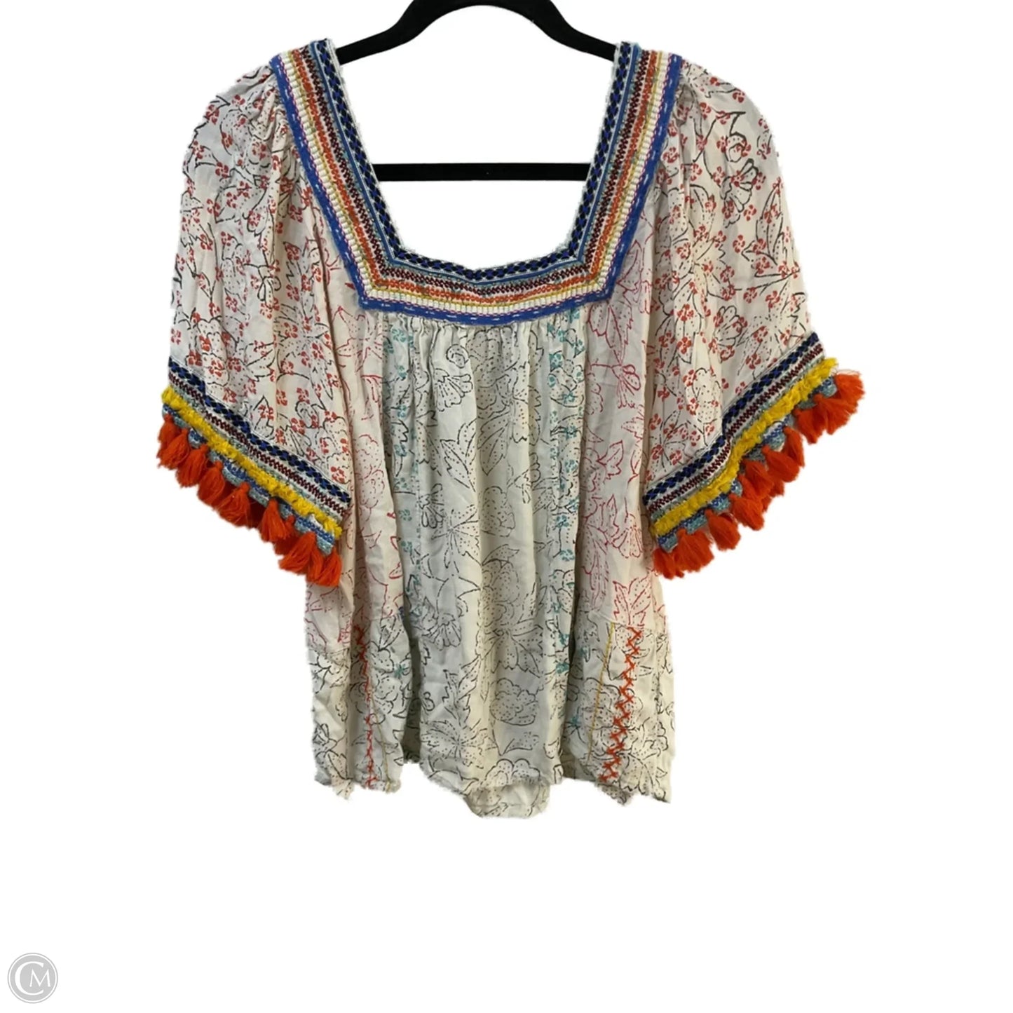 Top Short Sleeve By Maeve In Multi-colored, Size: M