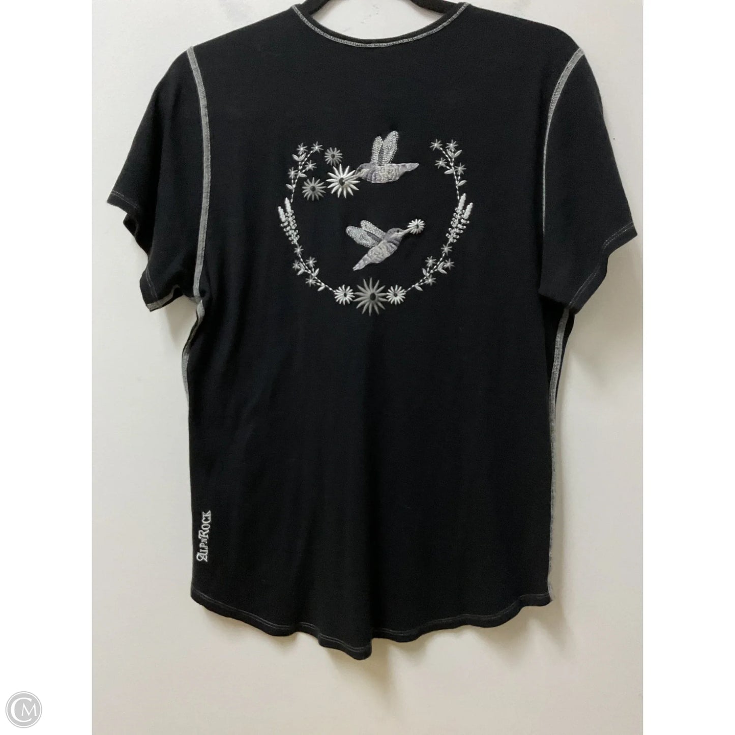 Top Short Sleeve By Alp N Rock In Black & Grey, Size: Xl