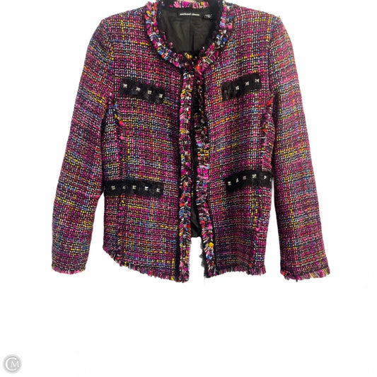 Blazer By Michael Simon In Black & Pink, Size: Sp