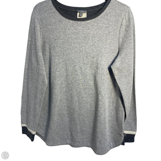 Top Long Sleeve By Talbots In Grey, Size: M