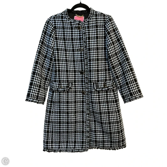 Coat Designer By Kate Spade In Black & Blue, Size: 2