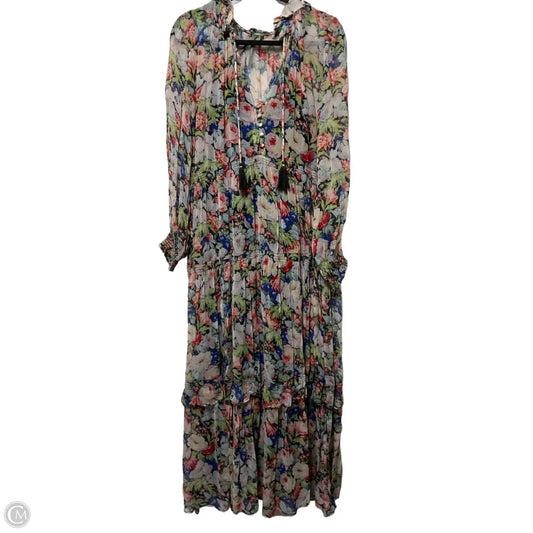Dress Party Long By Anthropologie In Floral Print, Size: M