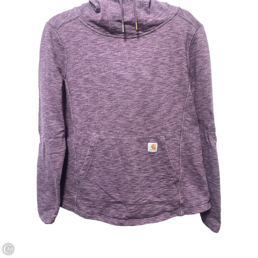 Sweatshirt Hoodie By Carhartt In Purple, Size: L