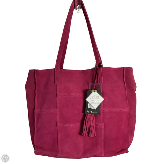 Tote Leather By Clothes Mentor, Size: Large