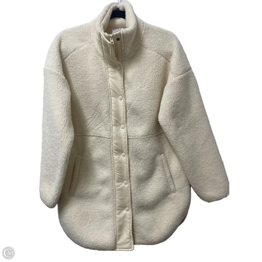 Jacket Fleece By Sage In Cream, Size: M