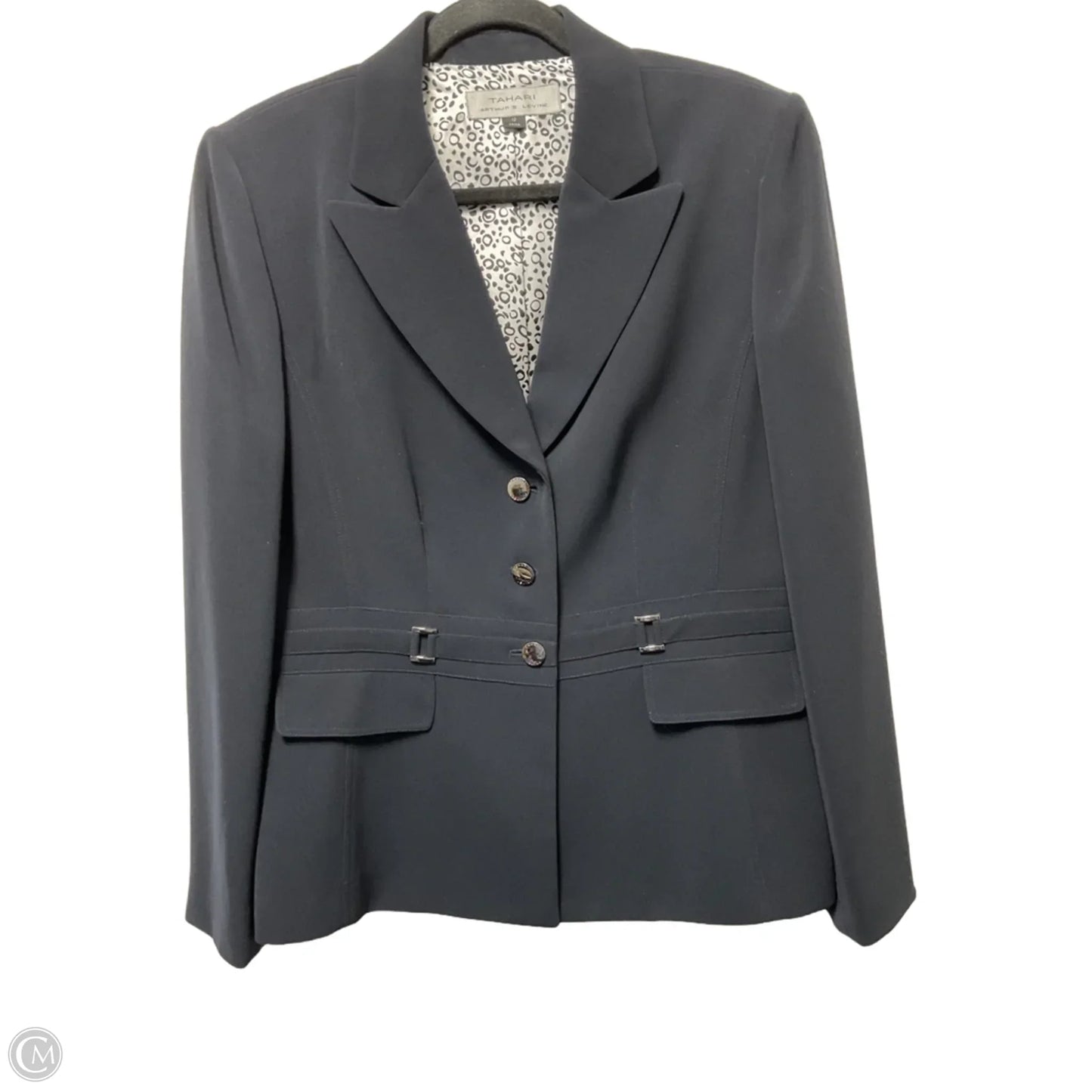 Blazer By T Tahari In Navy, Size: L