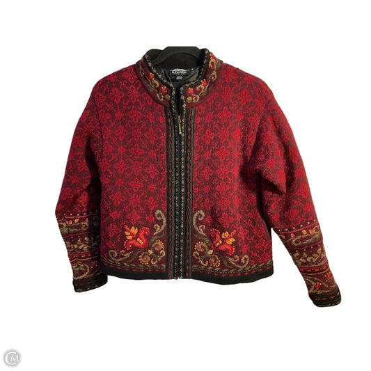 Sweater Cardigan By Icelandic Design In Red, Size: Sp