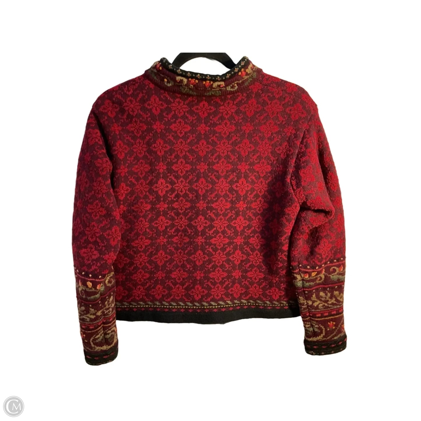 Sweater Cardigan By Icelandic Design In Red, Size: Sp