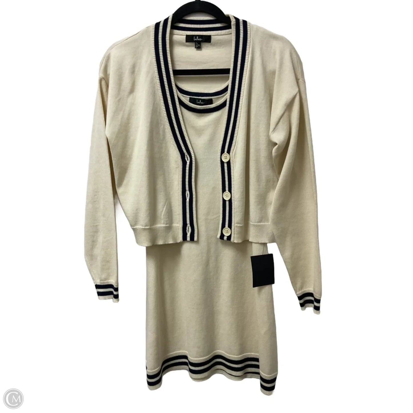 Dress Set 2pc By Lulus In Blue & Cream, Size: S