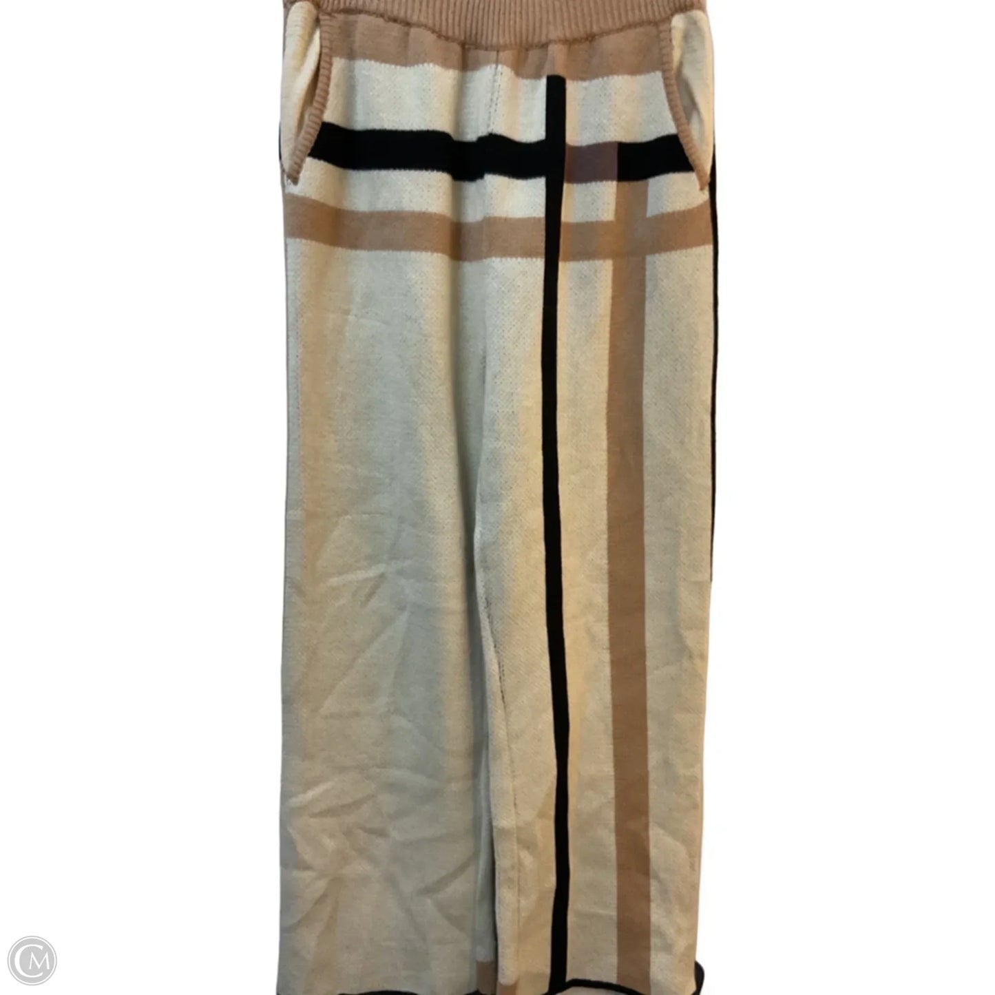 Lounge Set Pants By Cme In Black & Brown, Size: M