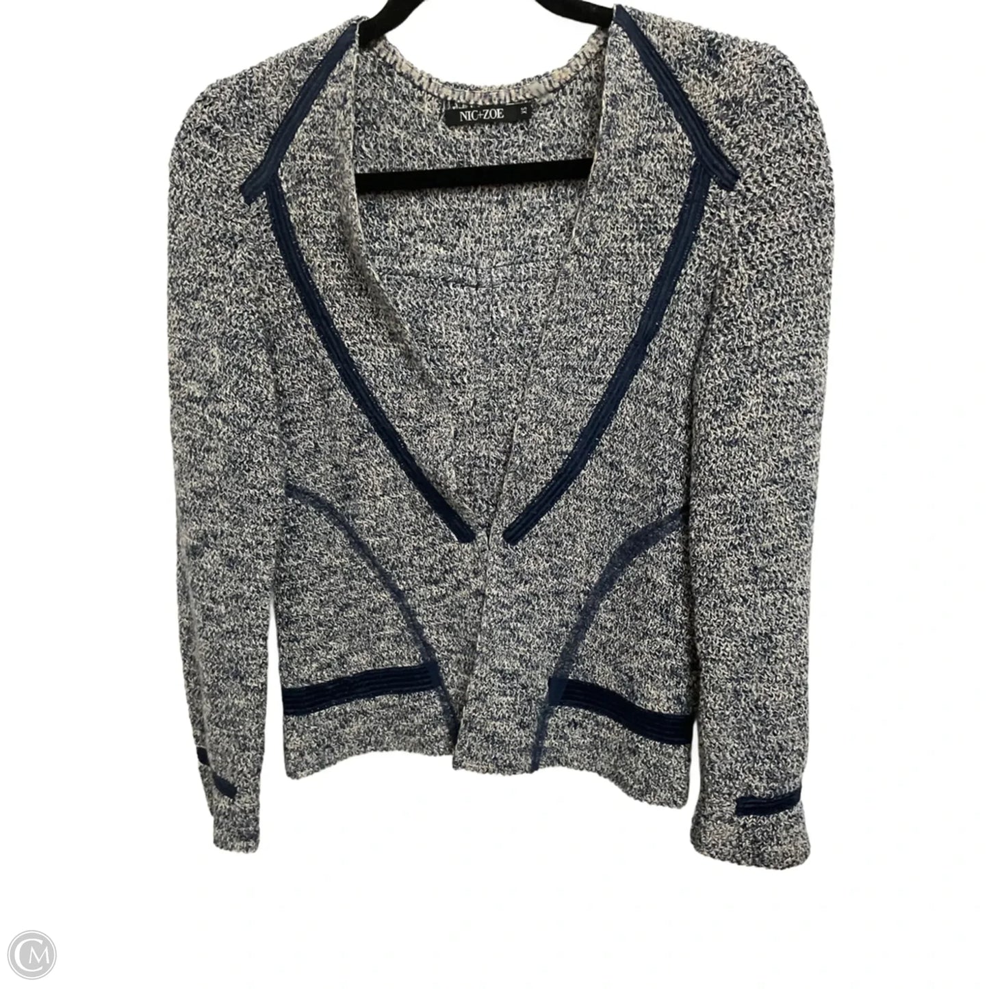 Sweater Cardigan By Nic + Zoe In Blue, Size: Xs