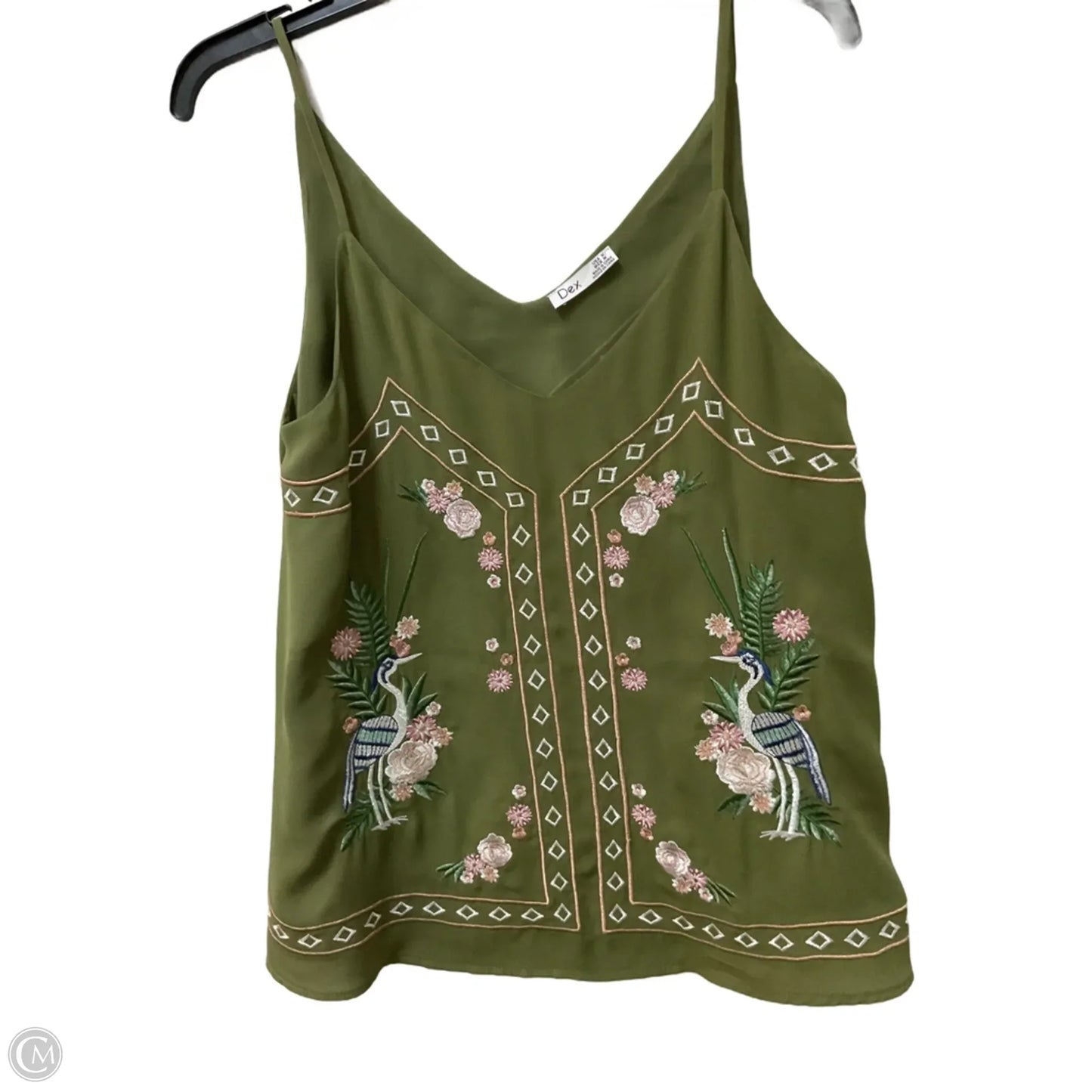 Top Sleeveless By Dex In Green, Size: M