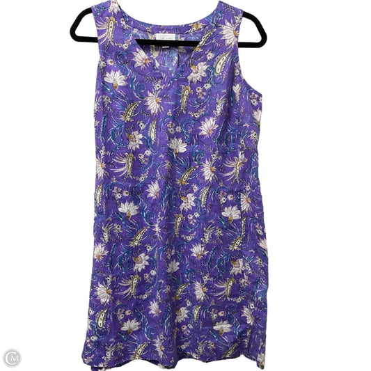 Dress Casual Short By J. Jill In Purple & White, Size: Sp