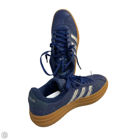 Shoes Athletic By Adidas In Blue & Gold, Size: 7