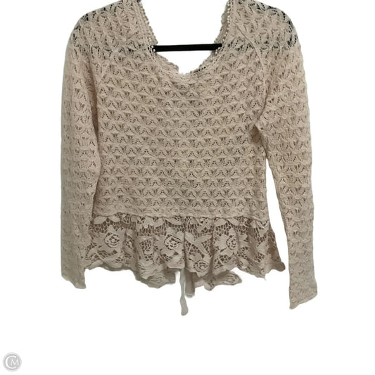 Top Long Sleeve By Free People In Pink, Size: M