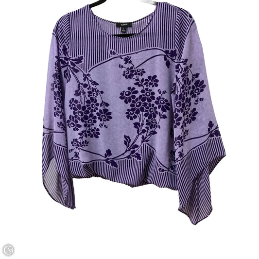 Top 2pc Long Sleeve By Alfani In Purple, Size: S