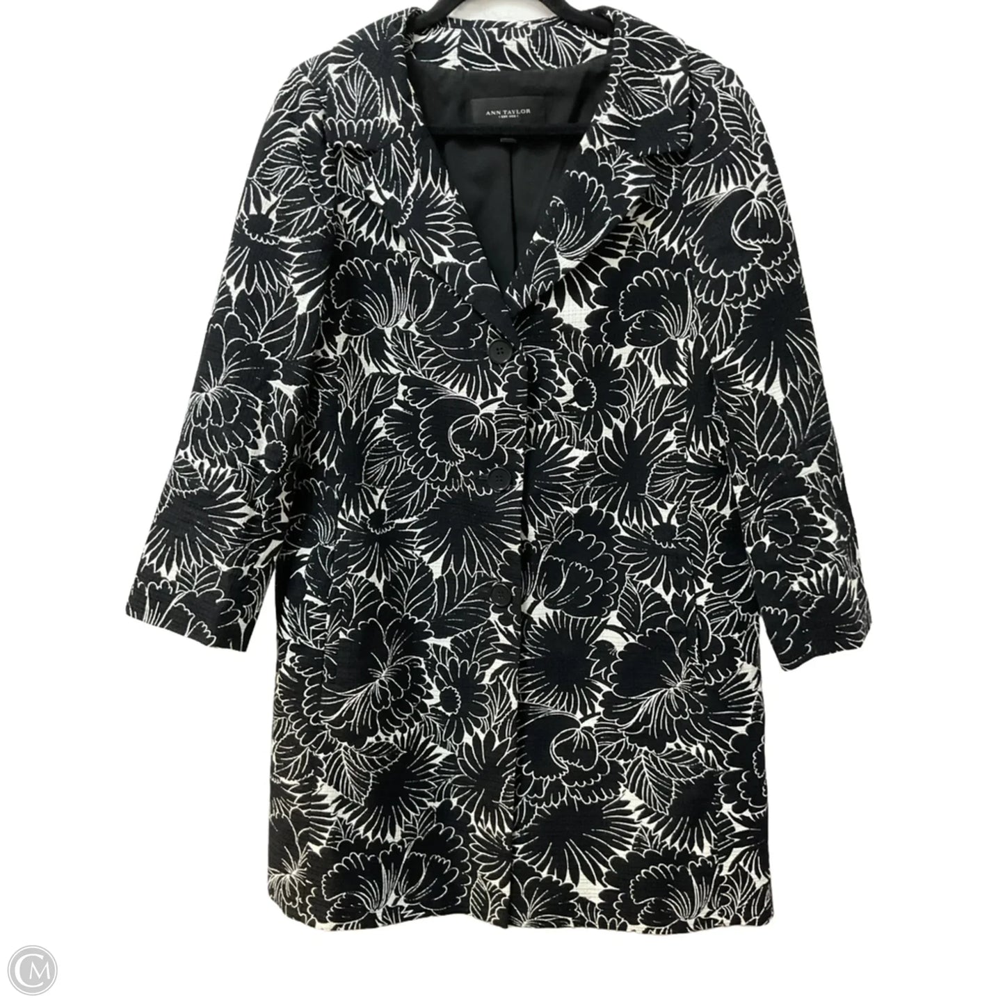 Jacket Other By Ann Taylor In Black & White, Size: M