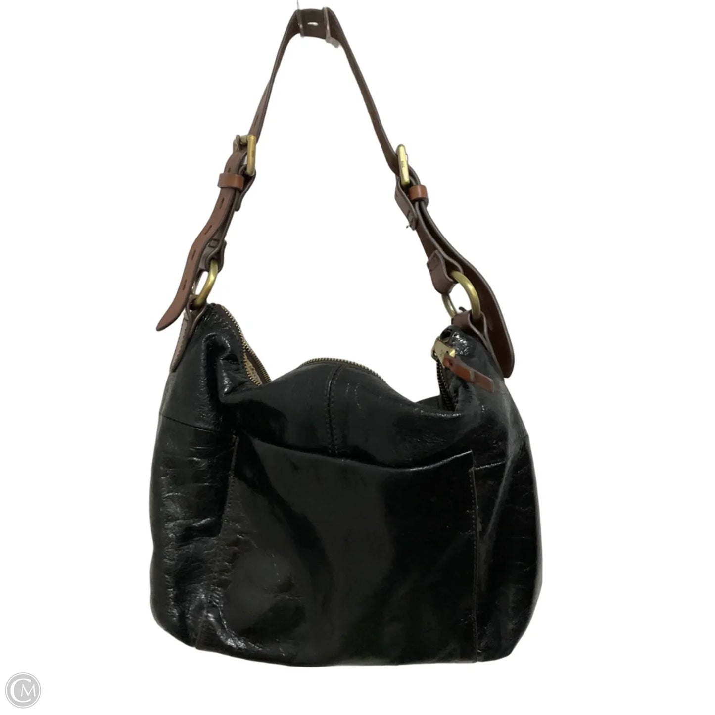 Handbag Leather By Hobo Intl, Size: Medium