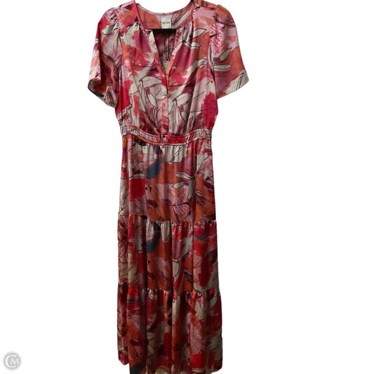 Dress Casual Maxi By Nic + Zoe In Orange & Pink, Size: S