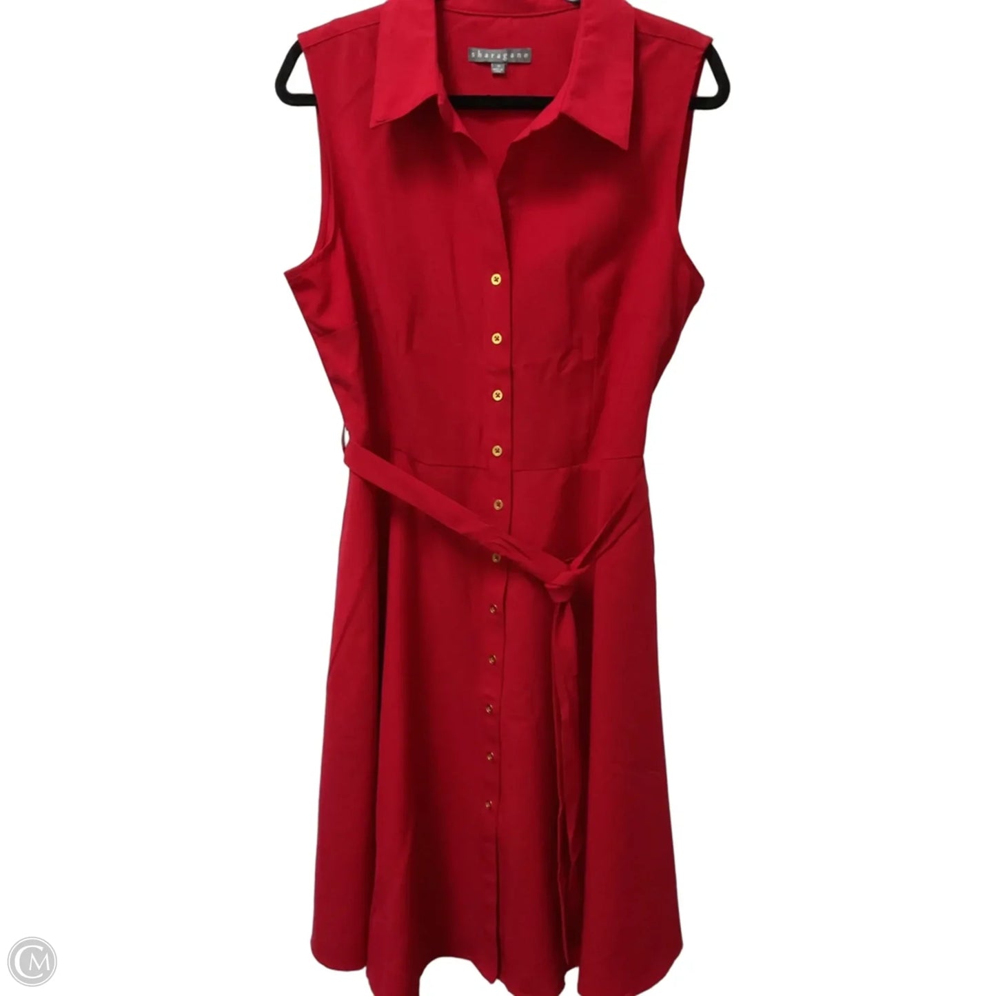 Dress Party Midi By Sharagano In Red, Size: Xl