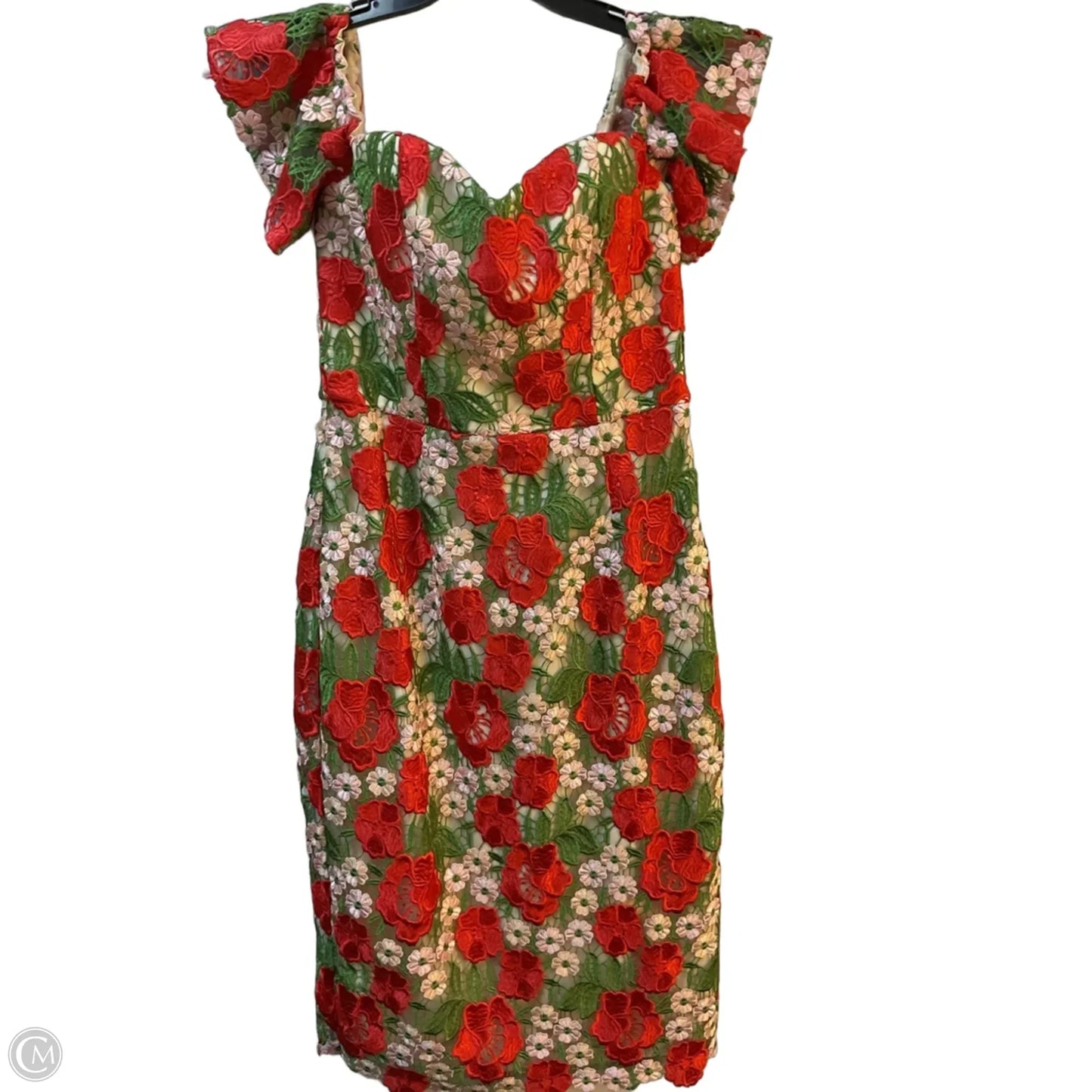 Dress Party Midi By Dress The Population In Floral Print, Size: M