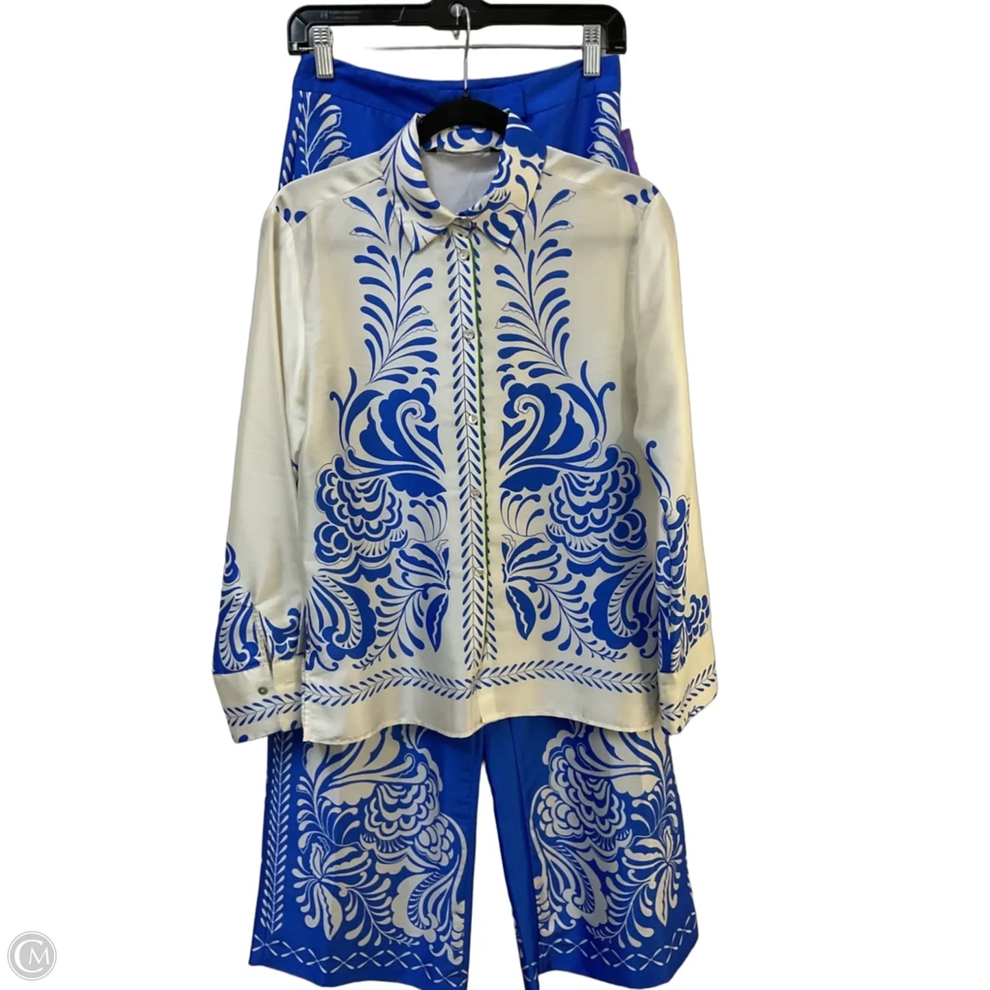 Pants Set 2pc By Zara In Blue & White, Size: Xs